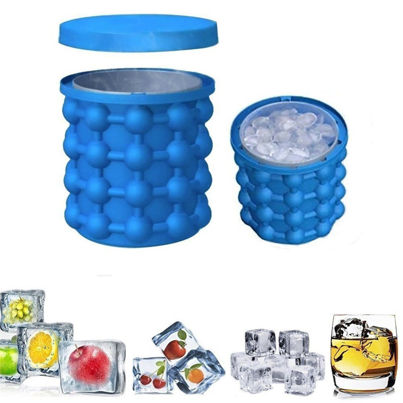 Wine Beer Cooler - Portable Silicone Ice Cube Maker, Wine
