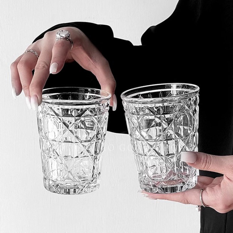 Wine Beer Whiskey - 2pcs 310ml Vintage Diamond Patterned Western