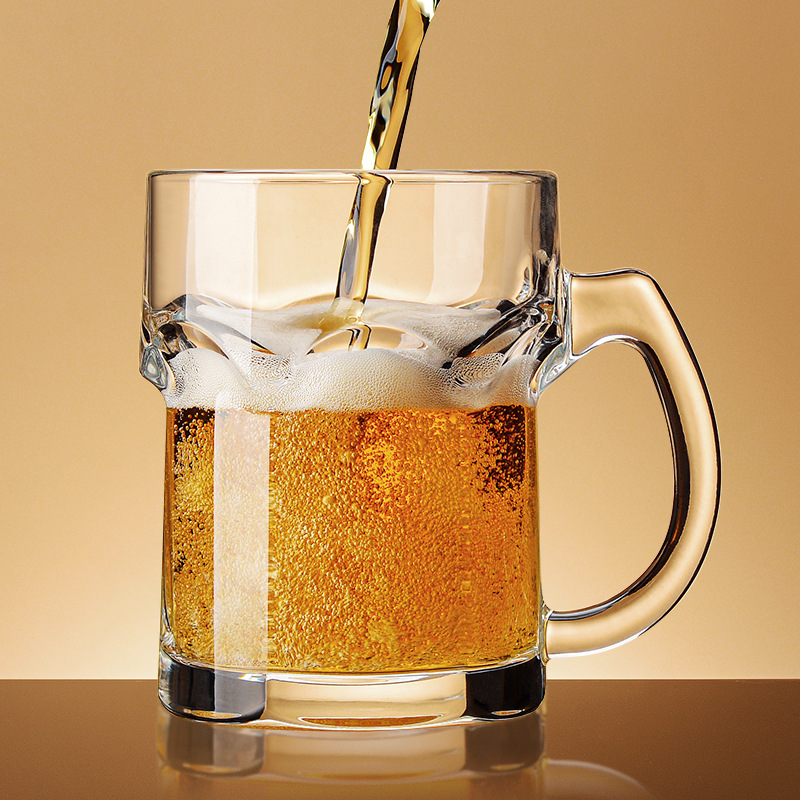 Wine Draft Beer - Household beer mug with handle creative