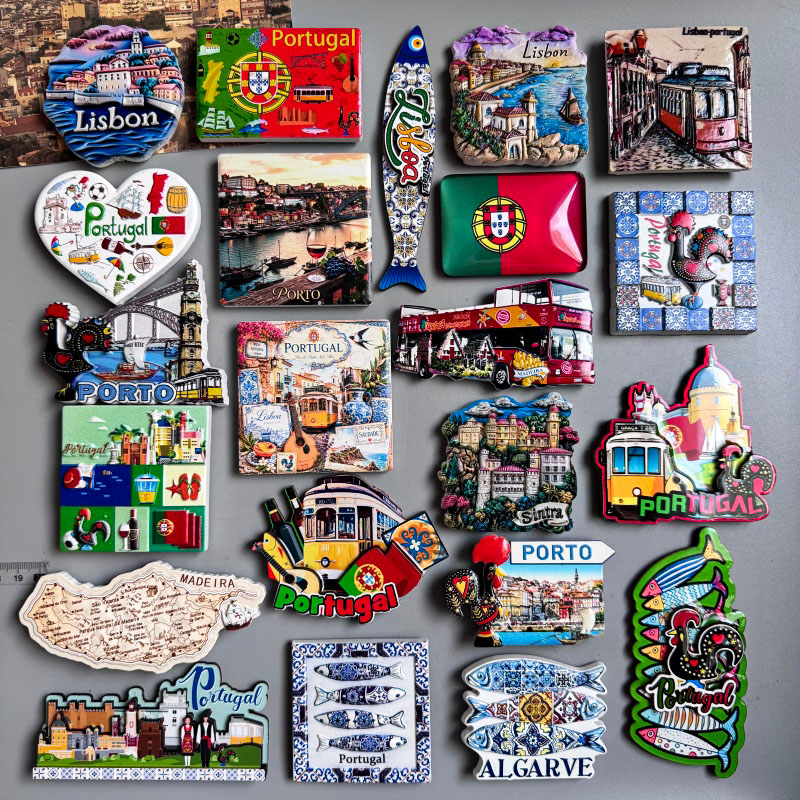 Wine Beer Cooler - Portugal Fridge Magnets Trams Lisbon Tourist