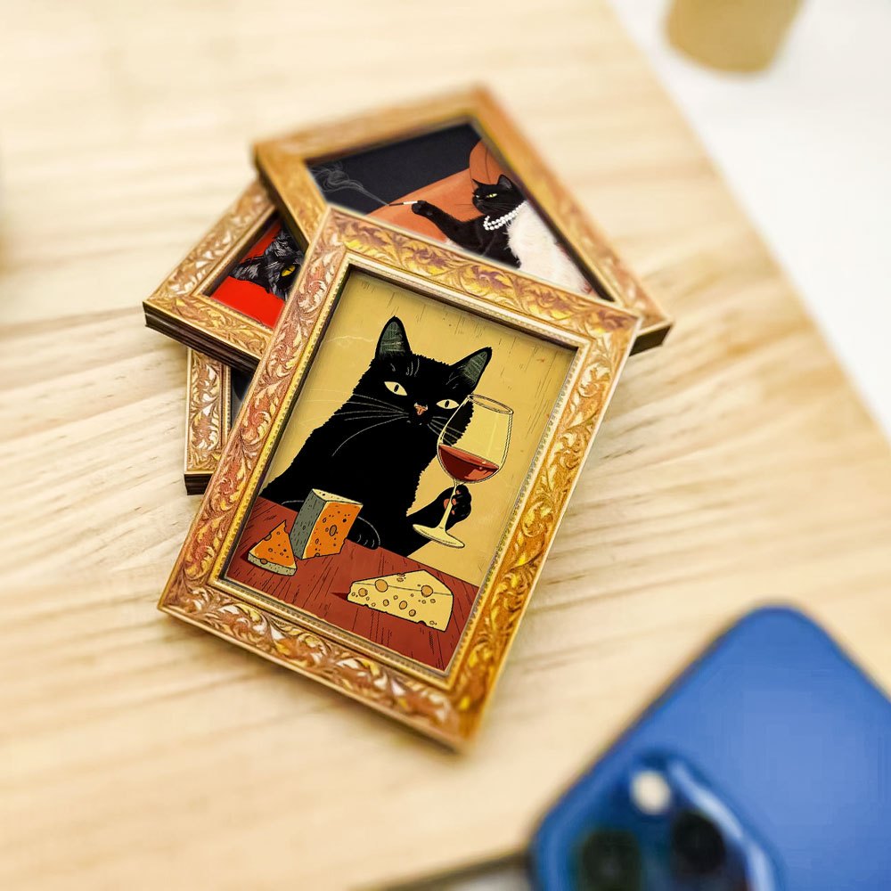 1 elegant black cat fridge mag - Wine Beer Cooler review and price