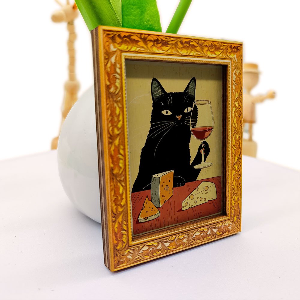1 elegant black cat fridge mag - Wine Beer Cooler review and price