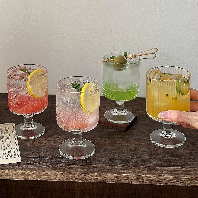 4pcs Set Vintage Embossed Mixe - Wine Beer Mixed Drinks review and price