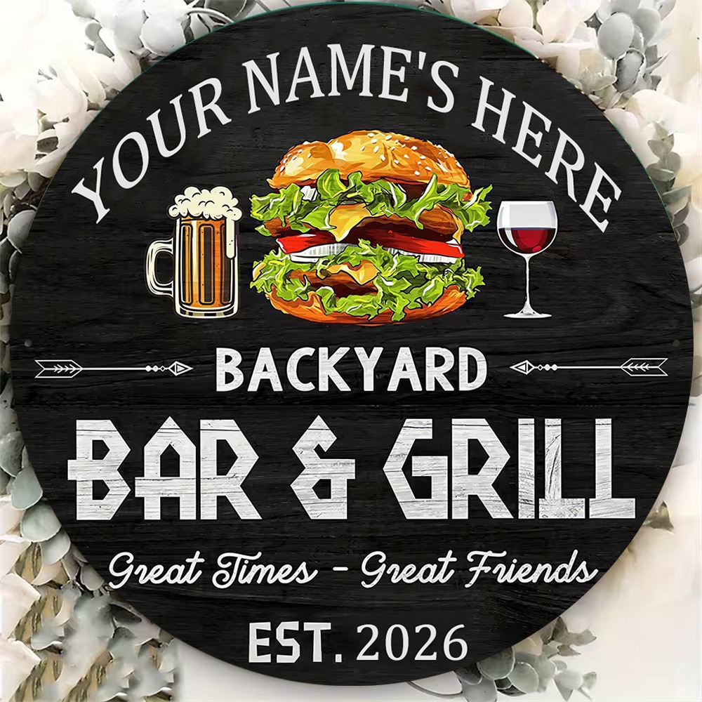 [2D Flat] 1pc Custom Name Roun - Wine Beer Name review and price
