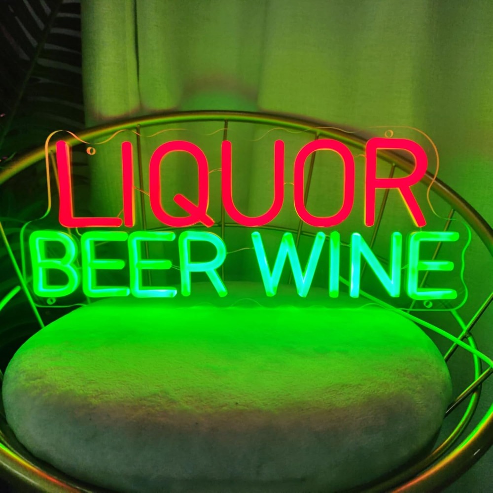 Liquor Beer Wine LED Neon Sign - Wine Beer Store review and price