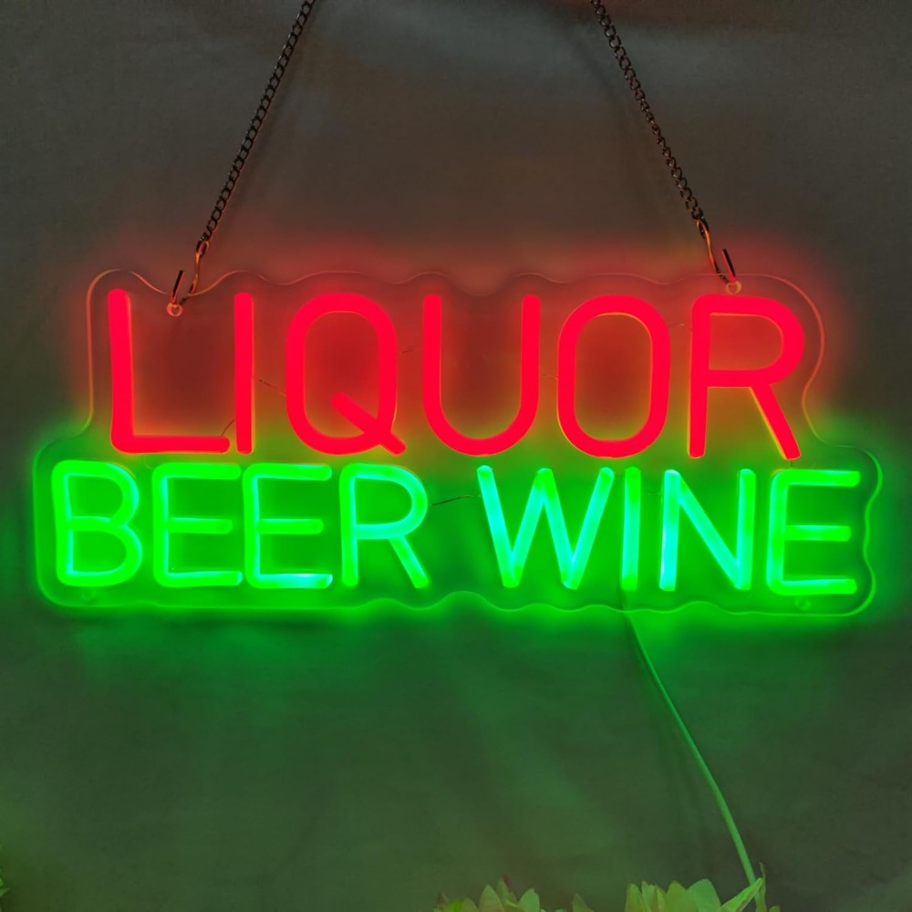 Liquor Beer Wine LED Neon Sign - Wine Beer Store review and price