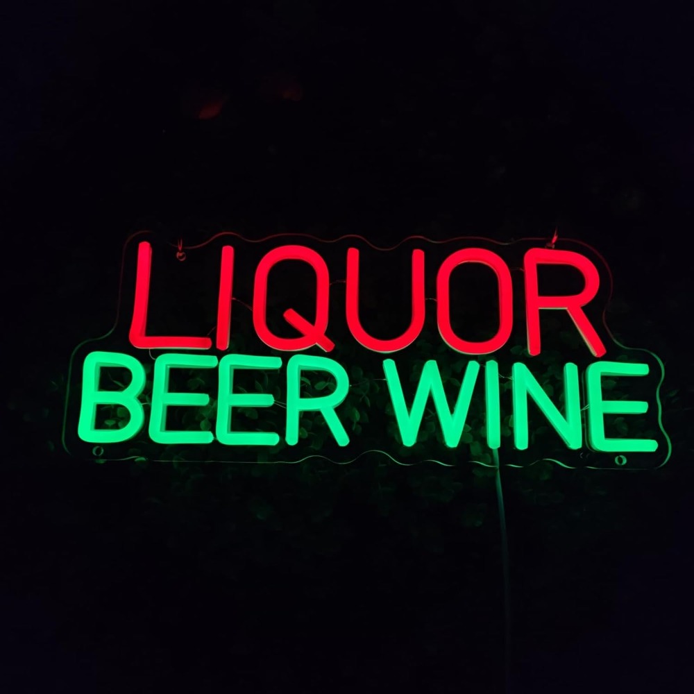 Liquor Beer Wine LED Neon Sign - Wine Beer Store review and price