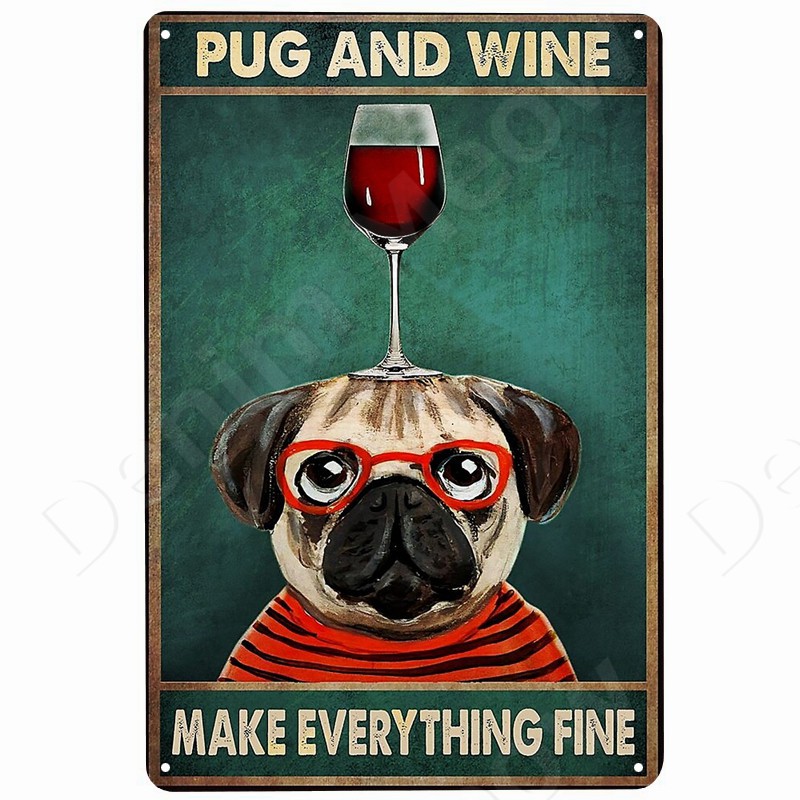 Cats and Wine Vintage Metal Si - Beer Wine Gin review and price