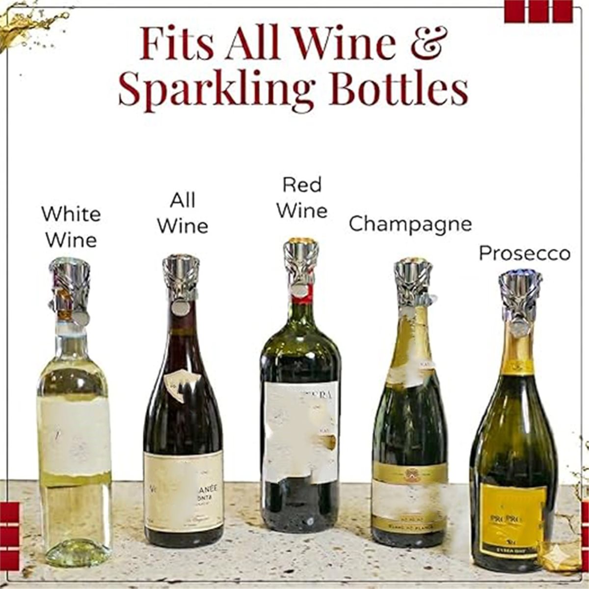 (A02R] 2Pcs Wine Stopper & Cha - Wine & Beer Shop Photos review and price