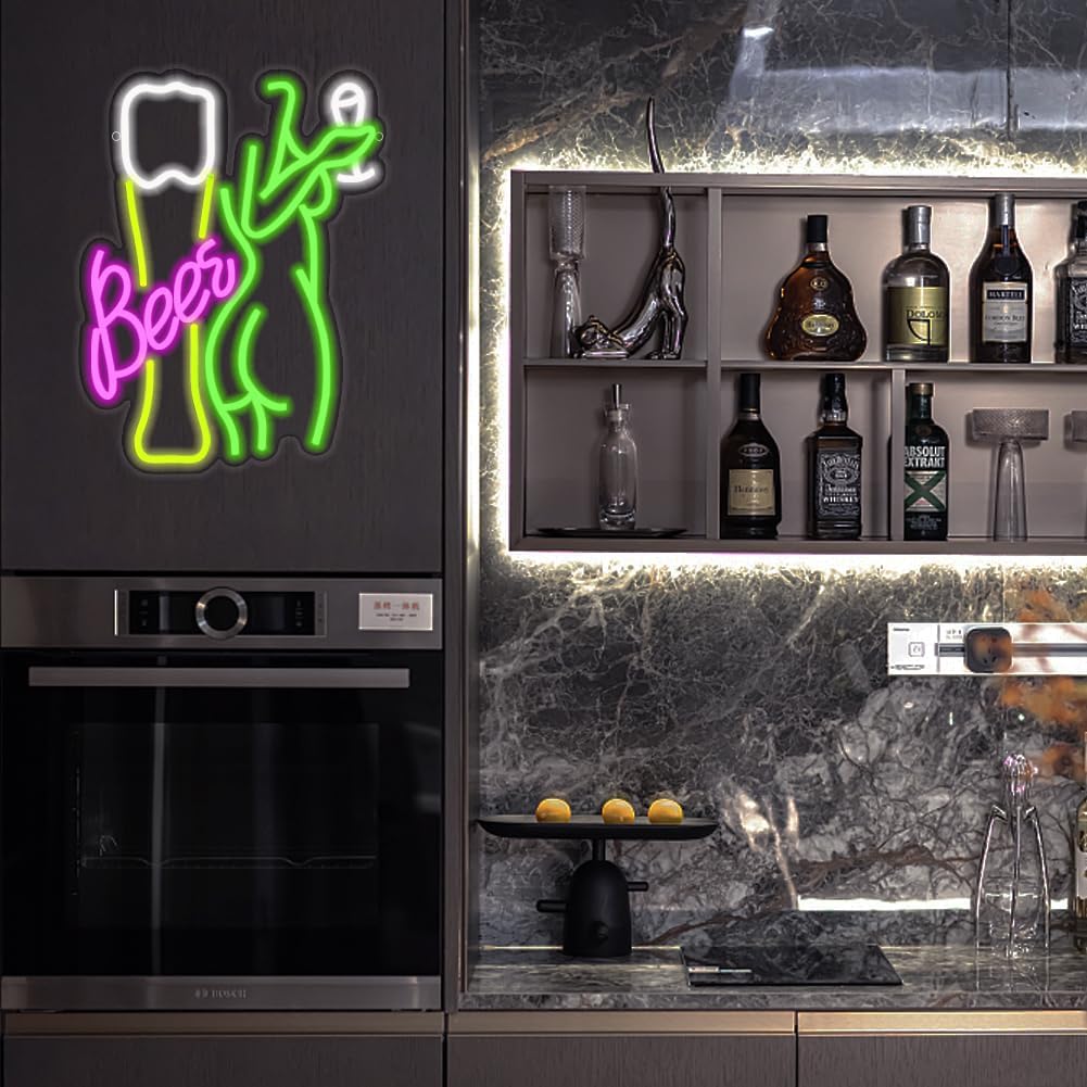 Beer Neon Sign Women's Body Ne - Wine Beer Store review and price