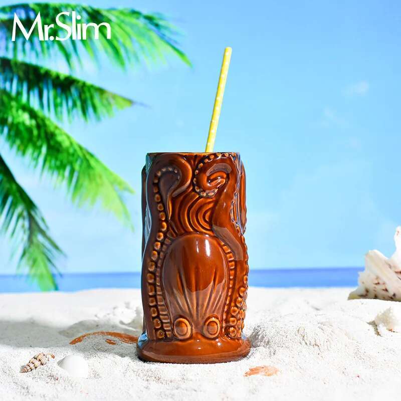 TIKI Bar Cocktail Cup Hawaii T - Wine Beer Mixed Drinks review and price