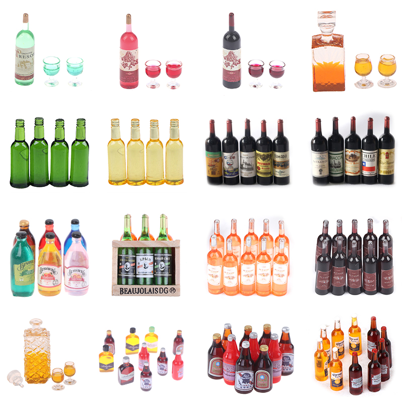 1 Set 1/12 Miniature Wine Bott - Taste Wine Beer Kitchen review and price