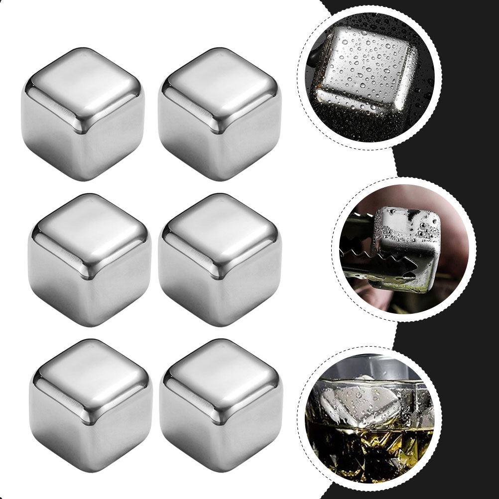 6Pcs Stainless Steel Wine Rock - Wine Beer Cooler review and price